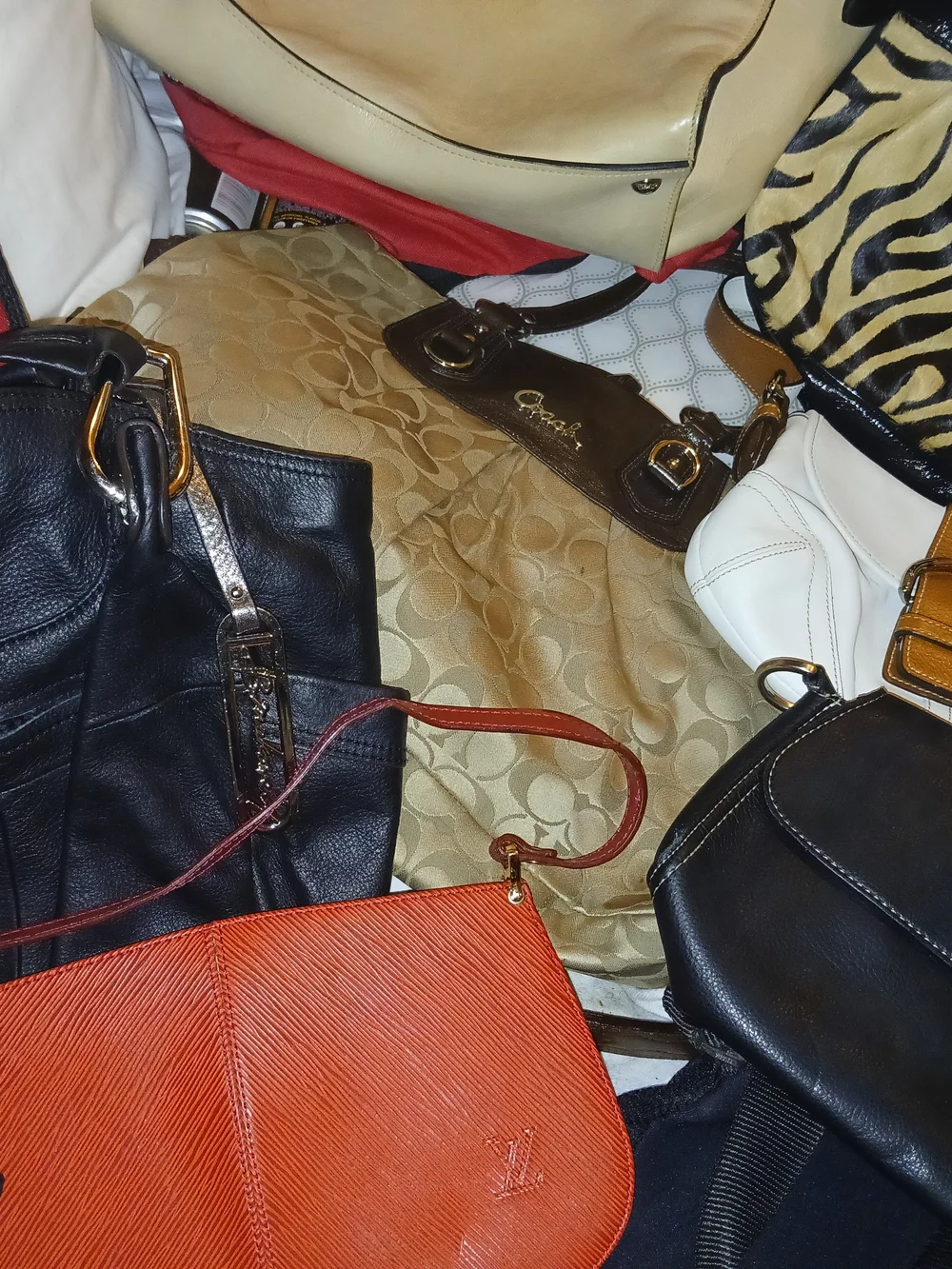 Coach Pebbled Leather Satchel in Saddle Orange